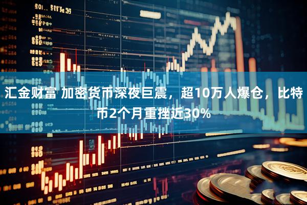 汇金财富 加密货币深夜巨震，超10万人爆仓，比特币2个月重挫近30%